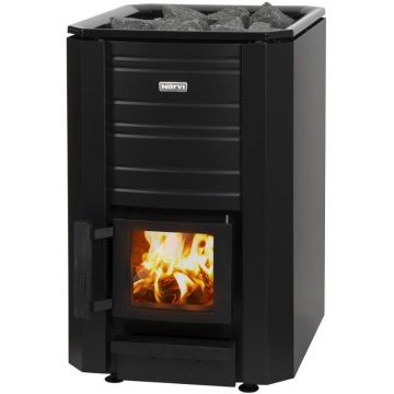 Kietojo kuro saunos krosnelė NARVI BLACK 20, 21 kW