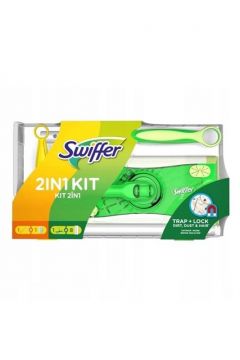 Rinkinys Swiffer: šluota, sausos šluost., dulkių šluotelė