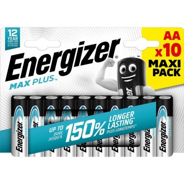  Elementai ENERGIZER MAX PLUS AA/LR06, 1,5V, 10 vnt.