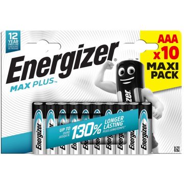 Elementai ENERGIZER MAX PLUS AAA/LR03, 1,5V, 10 vnt.