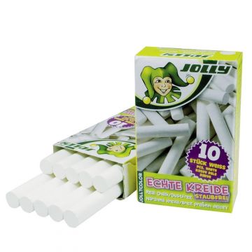 KREIDA MOKYKLINĖ JOLLY 10VNT BALTA