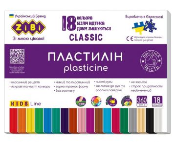 Plastilinas Zibi 1.ZB6235, 18 spalvų