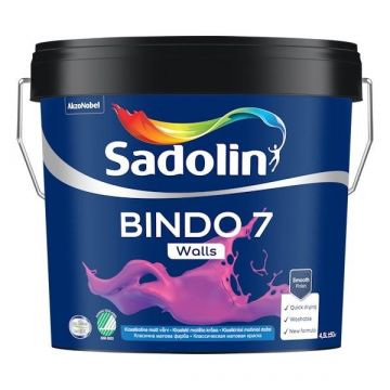 Dažai Sadolin Bindo 7 BW, balta, 4.5 l