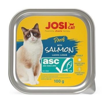 Šlapias kačių maistas JosiCat, lašiša, 0.1 kg