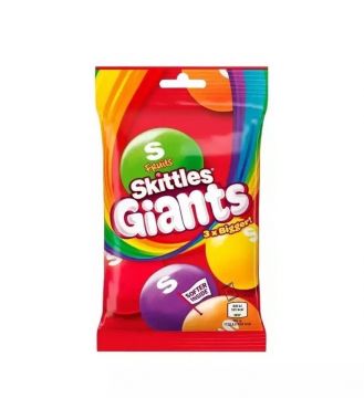 Kramtomieji saldainiai Skittles Giants, vaisių skonio, 116g