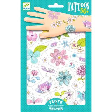 Rinkinys tatuiruotėms Djeco Fair flowers DJ09585