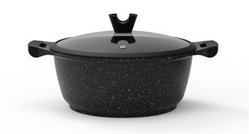 Puodas Domoletti Black Marble, 28 cm, 6.1 l