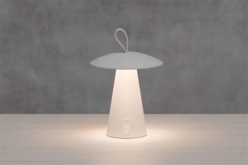 Dekoracija "Grybai" su LED apšvietimu, 23 cm, balta