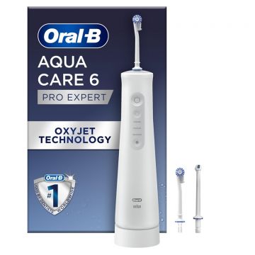 Tarpdančių irigatorius Oral-B AquaCare 6 PRO EXPERT, baltas