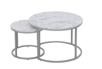 Kavos staliukų komplektas Domoletti, 38-60x38x34-40 cm