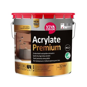 Sienų dažai Vivacolor Acrylate Premium A balta, 2.7 l
