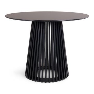 Valgomojo stalas Domoletti, juodas, D100cm