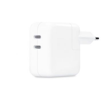 Telefono įkroviklis Apple 35W, 2 x USB-C, balta, 35 W