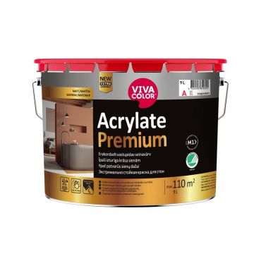Sienų dažai Vivacolor Acrylate Premium balta 9L