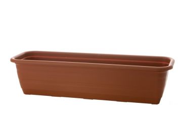 Vazonas Lamela 500-31, plastikinis, Ø 50 x 18 cm, rudas