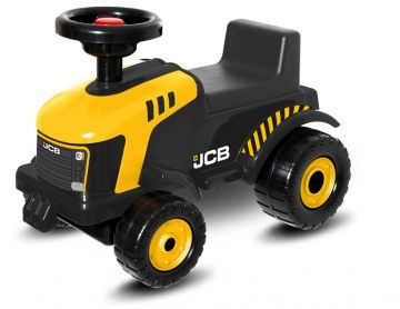 Vaikiškas paspirtukas JCB Tractor, juodas/geltonas