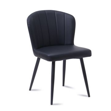 Valgomojo kėdė Domoletti, juoda, 47 cm x 57 cm x 82 cm