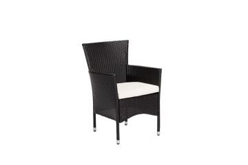 Lauko kėdė, juoda/smėlio, 0.58 cm x 0.61 cm x 0.86 cm
