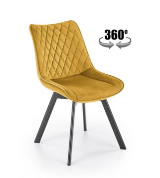 Valgomojo kėdė Domoletti, garstyčios, 63 cm x 45 cm x 80 cm