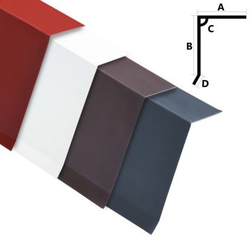  Stogo profiliai, 5vnt., antracito, aliuminis, 170cm, L formos