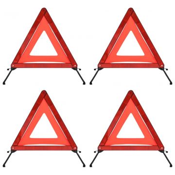  Įspėjamieji trikampiai, 4vnt., raudoni, 56,5x36,5x44,5cm