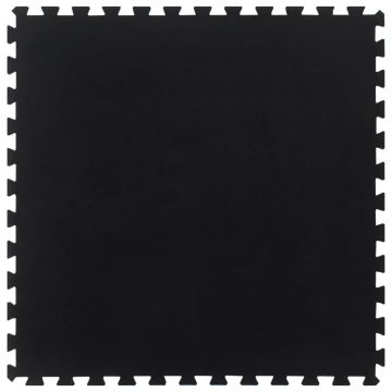  Guminė grindų plytelė, juodos spalvos, 100x100cm, 12mm