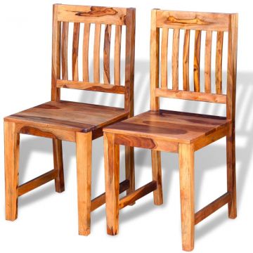  Valgomojo kėdės, 2 vnt., masyvi rausvosios dalbergijos mediena 