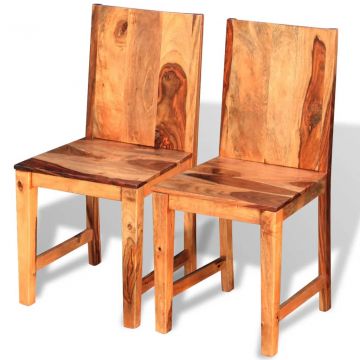  Valgomojo kėdės, 2 vnt., masyvi rausvosios dalbergijos mediena