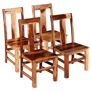  Valgomojo kėdės, 4 vnt., rausvosios dalbergijos med.