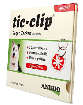 ANIBIO Tic-clip šunų ir kačių apsaugos priemonė - pakabukas, apsaugoti nuo erkių ir blusų 1 vnt.