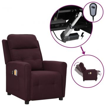  Elektrinis masažinis krėslas, violetinės spalvos, audinys
