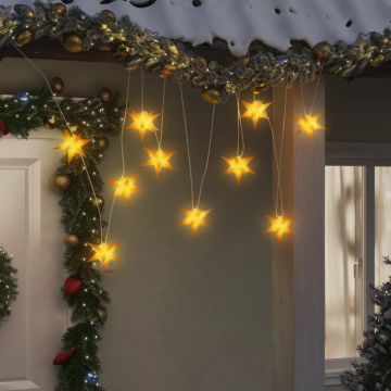  Kalėdinis šviestuvas, geltonos spalvos, 10cm, 10 LED lempučių