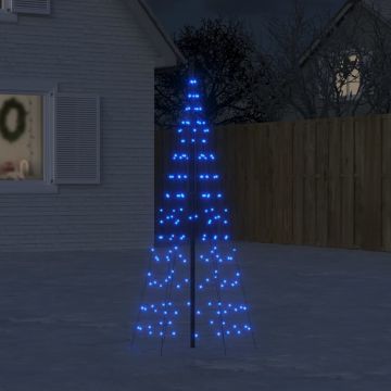  Kalėdų eglutė ant vėliavos stiebo, 180cm, 200 mėlynų LED
