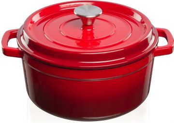 Puodas Kamado Bono Grandfeu, 4,7 L, raudonas