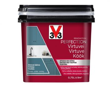 Emaliniai dažai V33 Perfection Kitchen, 0.75 l, melsvai žali