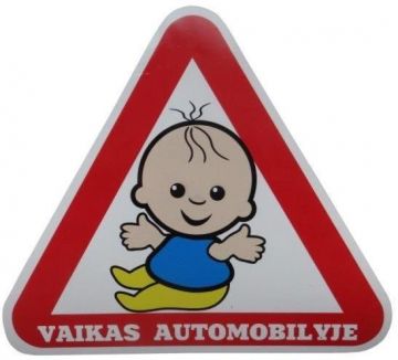 Lipdukas VAIKAS AUTOMOBILYJE, LIP010