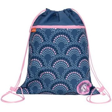 Sportinis maišas su širdele, Mėlynas, TGAS-003S01