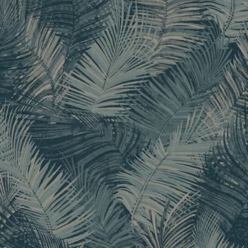 DUTCH WALLCOVERINGS Tapetai Palm, benzino mėlynos spalvos