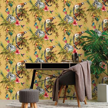 DUTCH WALLCOVERINGS Tapetai Lemur, ochros spalvos