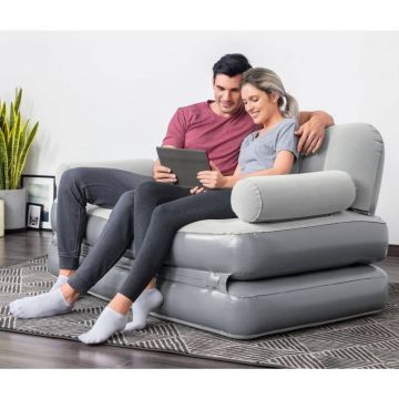 Bestway 3-1 Pripučiama poilsio sofa, pilkos spalvos, PVC