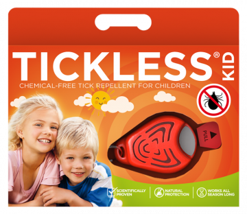 TICKLESS Kid Ultragarsinis vaikų pakabukas nuo erkių ir blusų oranžinis