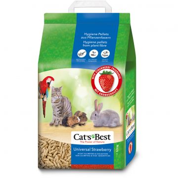 JRS Cats Best Universal Strawberry Natūralus granuliuotas pjuveninis kraikas 10 l