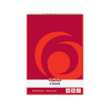 Bloknotas Herlitz 110734 A7/50l su spirale, lang. (10/320)