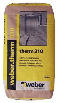 Klijavimo ir armavimo mišinys Weber Therm 410, 25 kg