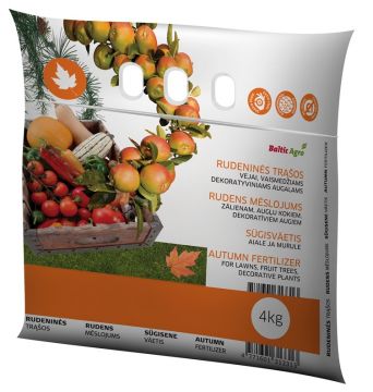 Trąšos rudeninės vejoms ir vaismedžiams Baltic Agro, 4 kg