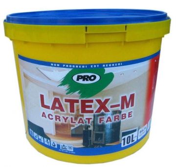 Emulsiniai dažai Pro Latex-M, balti, matiniai, 3 l