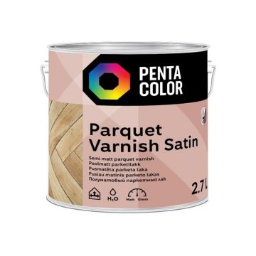 PUSIAU MATINIS AKRILINIS PARKETO LAKAS „PARQUET“ (2,7 l)