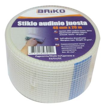 Stiklo audinio juosta Briko, 48 mm x 20 m