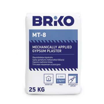 Gipsinis tinko mišinys Briko MT-8, dekoratyvinis, 25 kg