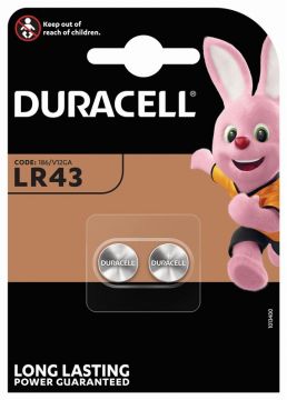 Elementai DURACELL LR43, 1,5V, 2 vnt.